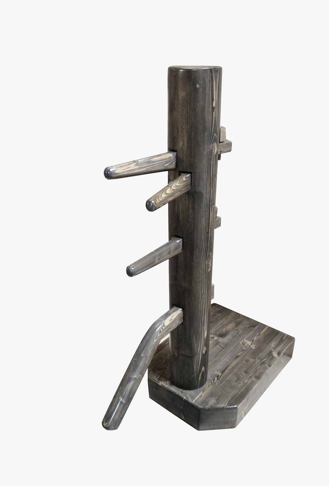 Wing Chun Wooden Dummy Closed Base Corner (11 Red Wine