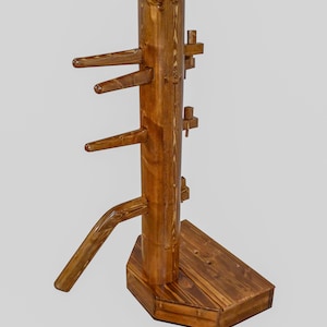 Wing Chun Wooden Dummy with Base and Chest with Lid