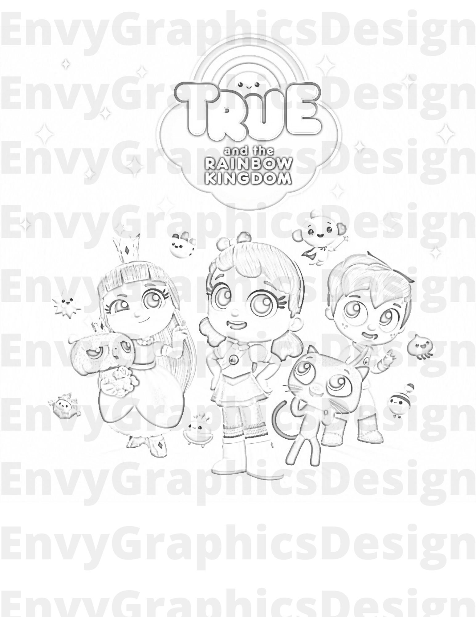 True and the rainbow kingdom Coloring page | Etsy