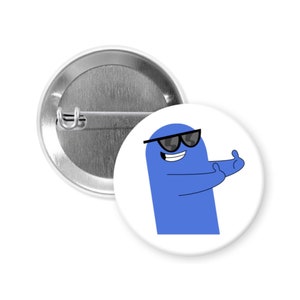 Fosters Home For Imaginary Friends, Bloo Pin, Fridge Magnet, Thumbs Up Keychain