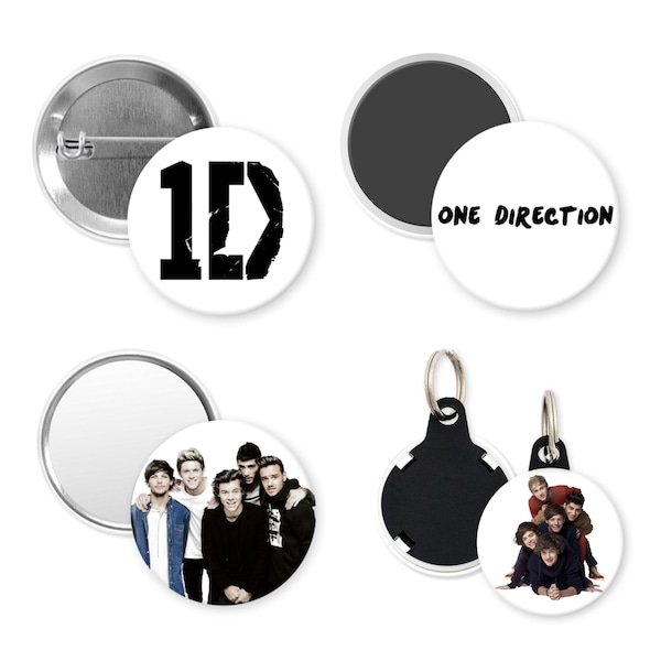 One Direction Pins, Keychain, Magnets, Mirror, Harry Styles, Louis Tomlinson, Liam Payne, Zayn Malik, 1D Merch, Button Badge Bag pins