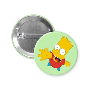 The Simpsons, Bart Simpson Pins, Cartoon Magnet, 90s Keychain, Party Favors, 90s Nostalgia
