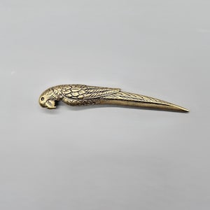 Brass Parrot,Vintage Brass Parrot, Retro Brass Bird, Brass Parrot, Vintage Style Long Solid Brass Parrot