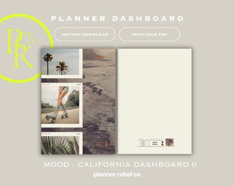 PERSONAL Planner Dashboard | Mood: California | Moody Design | Positive Affirmation | Mindfulness | Vibes