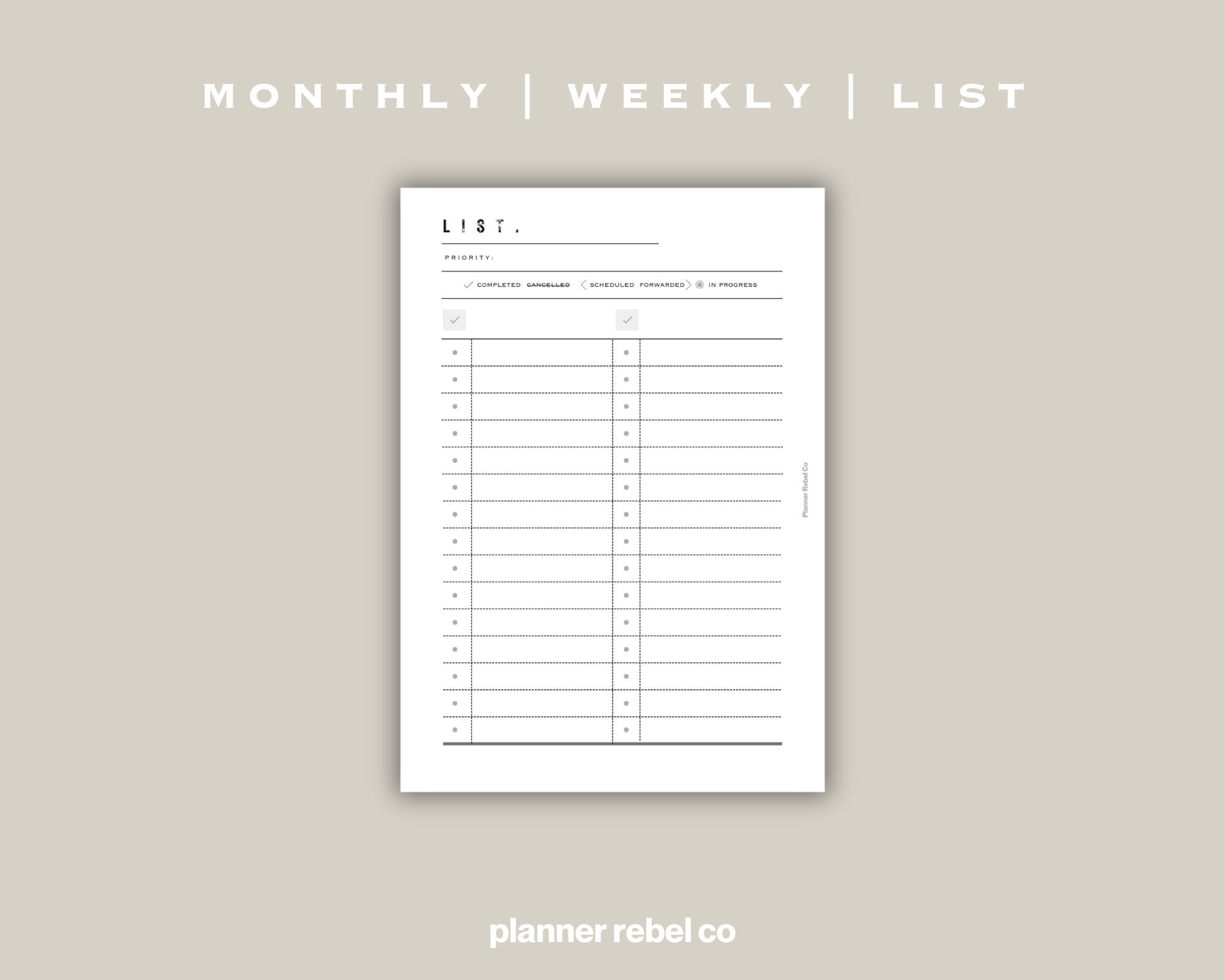 Personal WIDE Planner Dashboard Planner Inserts Planning Bundle Girly ...