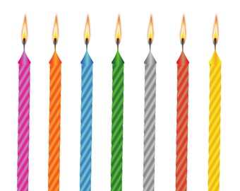 Birthday Candles Clipart Birthday Candle Cute Digital Clipart Etsy India