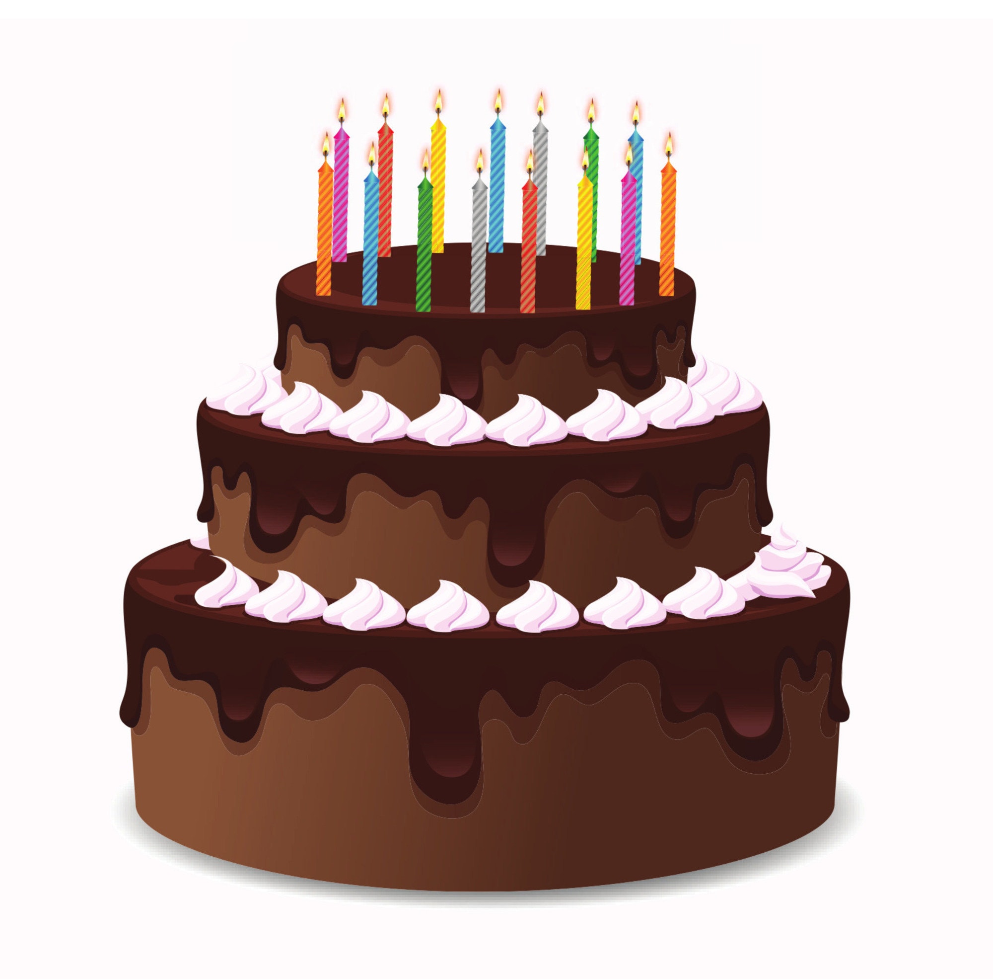 Birthday Cake Clipart, Chocolate Cake With Candles,party Cake ,wedding