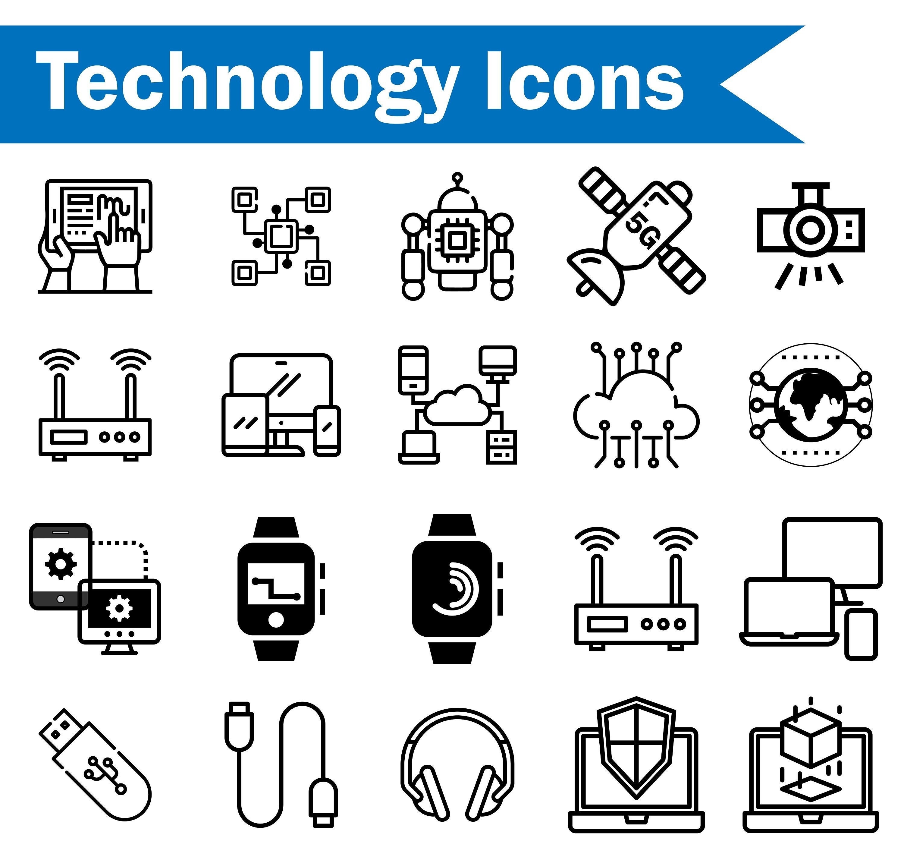 Technology Icons Electronics Icons Electronic Gadget Icon Computer
