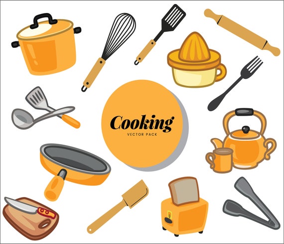 Pack of Kitchen Tools Clipart Kitchen Gadgets Cooking Tools