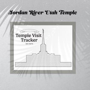 Visit Tracker Chart Jordan River Utah Temple Chart - 500 Visits - Etsy