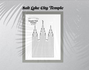 SLC Utah Tempel Ziel Chart - 4er Pack (50, 200, 500, 1000 Besuche)