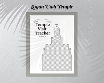Logan Utah Tempel Besuch Tracker Chart (PDF & JPG)