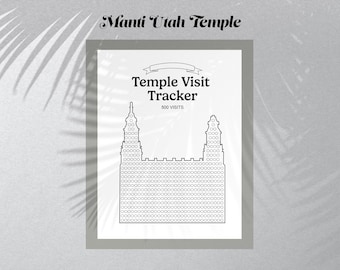 Manti Utah Tempel Besuch Tracker Chart (PDF & JPG)