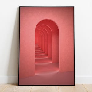 Surreal Wall Art | Abstract Wall Art | Surreal Art Print | Pink Wall Art | Surrealism Art | Pink Print | Eclectic Wall Art | Modern Wall Art