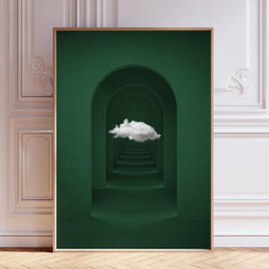 Smaragdgrüne abstrakte Wandkunst zum ausdrucken, minimalistisches digitales Poster für moderne Wohnkultur, mutiges grünes Wandkunstwerk