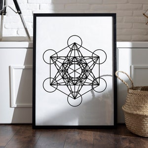 Metatron Cube Wall Art Sacred Geometry Print Metatron Print Metatron's ...