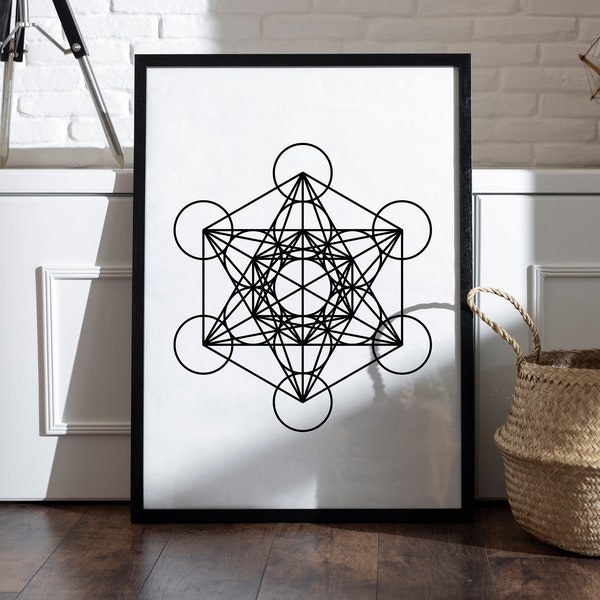 Metatrons Cube Wall Art - Etsy