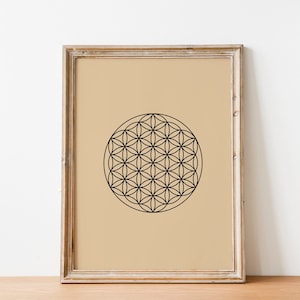 Flower of Life Print | Sacred Geometry Wall Art | Flower of Life Wall Art | Sacred Geometry Art Print | Spiritual Art Decor | Mandala Print