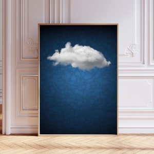 Cloud Wall Art, Surreal Wall Art, Cloud Art Print, Blue Wall Art, Surreal Art Print, Abstract Wall Art, Sky Wall Art, Modern Wall Art