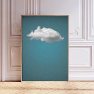 Cloud Wall Art, Sky Blue Wall Art, Surreal Wall Art, Cloud Art Print, Blue Sky Print, Surreal Art Print, Abstract Wall Art, Modern Wall Art