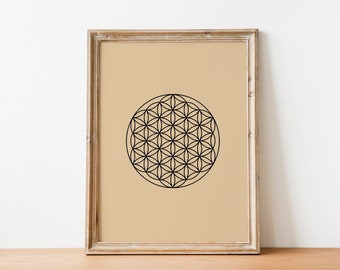 Flower of Life Print | Sacred Geometry Wall Art | Flower of Life Wall Art | Sacred Geometry Art Print | Spiritual Art Decor | Mandala Print