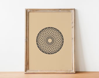 Wydruk Torus | Sztuka ścienna Sacred Geometry | Sztuka ścienna Torus | Sztuka Sacred Geometry | Wydruk Torus Yantra | Dekoracja sztuki duchowej | Sztuka ścienna Yoga