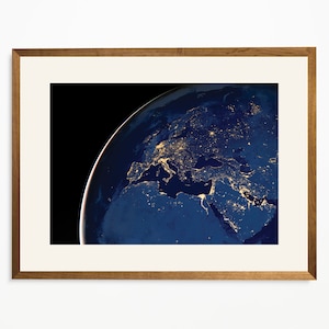 Earth Print, World Map Wall Art, Printable World Map, Earth Wall Art, World Map Print, Nasa Poster, Earth Wall Decor, Landscape Wall Art