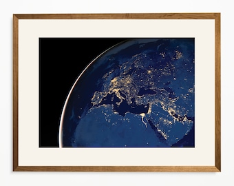 Impresión de la Tierra, arte mural con mapa del mundo, mapa del mundo imprimible, arte mural con la Tierra, impresión de mapa del mundo, póster de la NASA, decoración mural con la Tierra, arte mural con paisajes