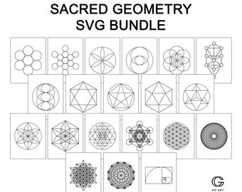 Heilige Geometrie SVG | Heilige Geometrie Kunst Bündel | Mandala svg | Spirituell SVG & PNG | Minimalistische geometrische svg | Kommerzielle Nutzung inbegriffen