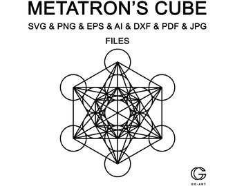 File tagliati al laser del cubo di Metatron, file in formato svg del cubo di Metatron, file in formato svg di geometria sacra, file in formato svg geometrici, vettore di Metatron, png eps ai dxf pdf jpg svg