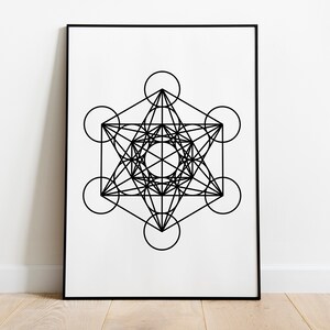 Metatron Cube Wall Art | Sacred Geometry Print | Metatron Print ...