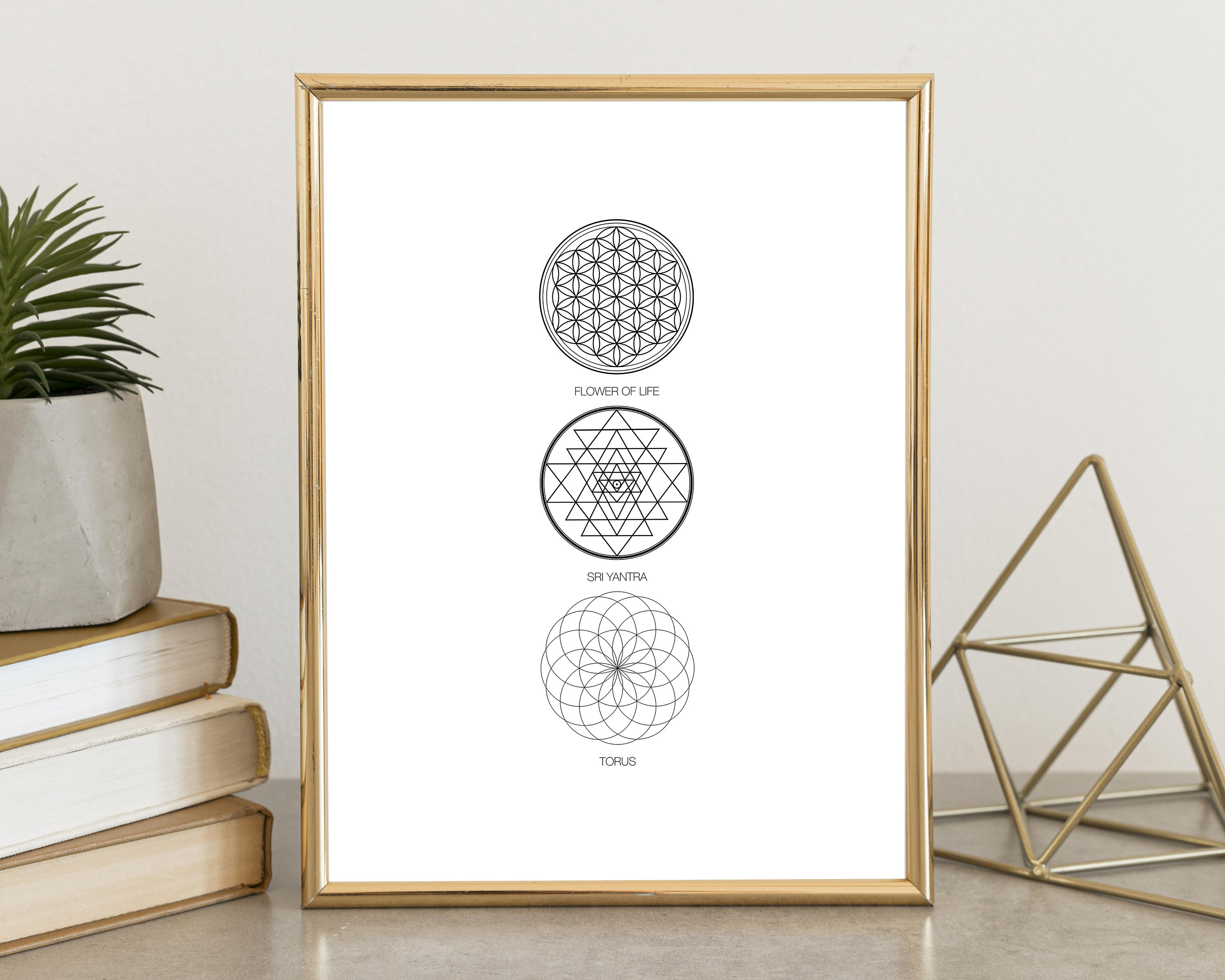 Sacred Geometry Wall Art, Spiritual Wall Decor, Geometric Wall Art ...