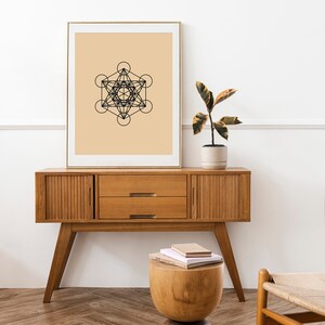 Metatron Cube Wall Art | Sacred Geometry Print | Metatron Print ...