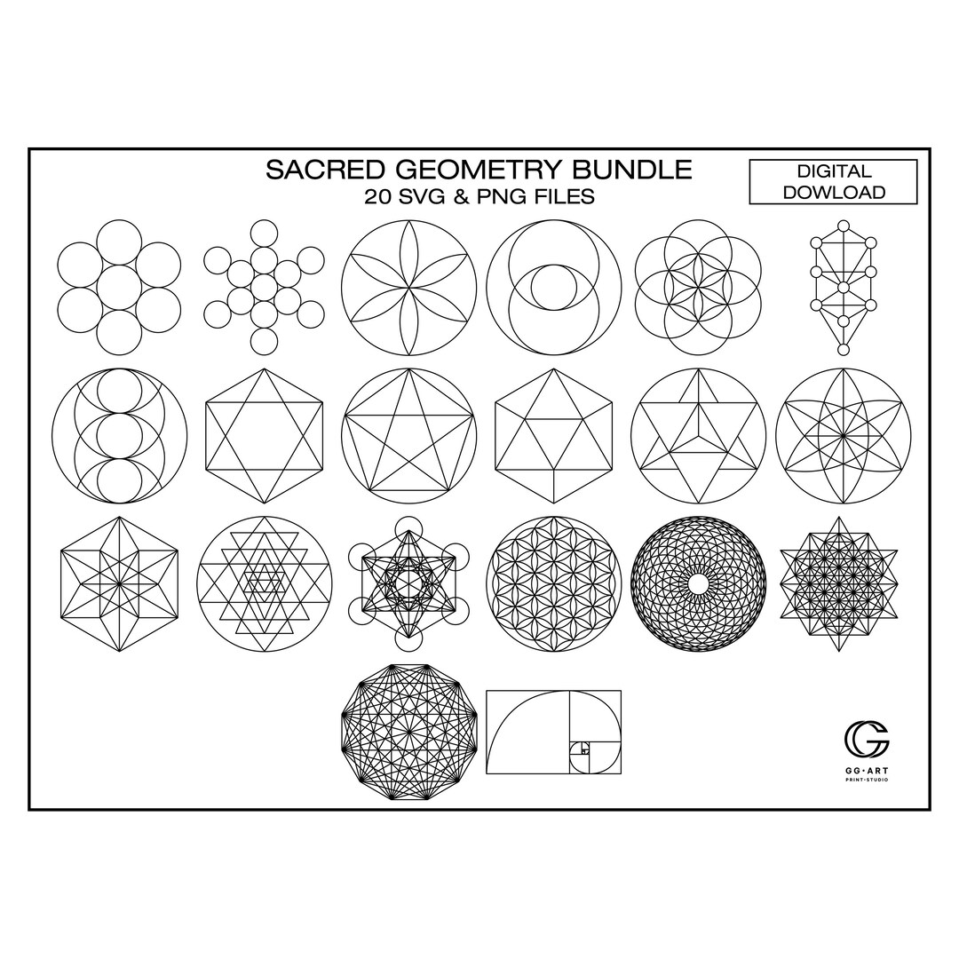 Sacred Geometry Svg | Sacred Geometry Art Bundle | Mandala Svg ...