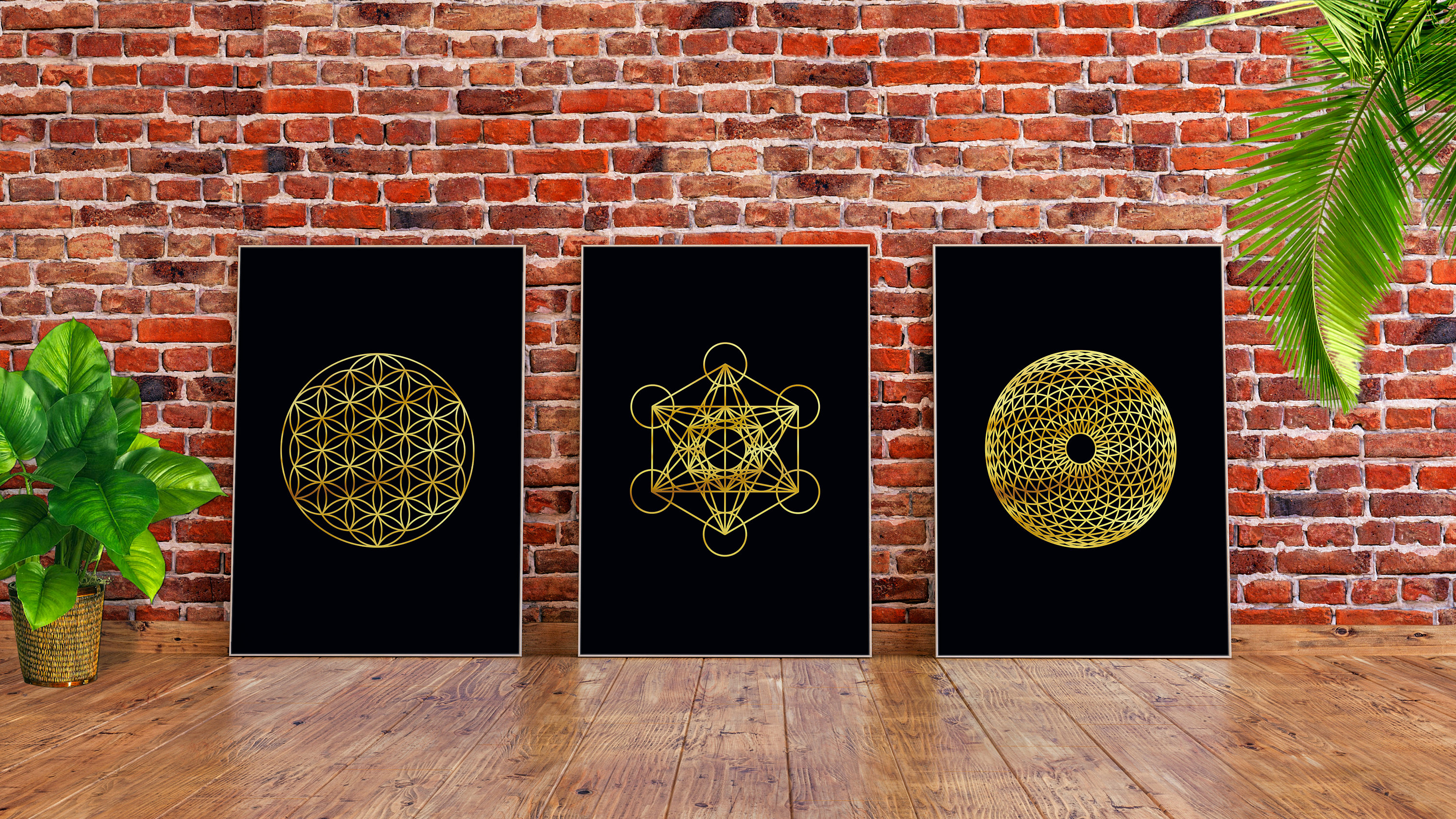 Sacred Geometry Wall Art Set, Geometric Art, Printable Wall Art Set of ...