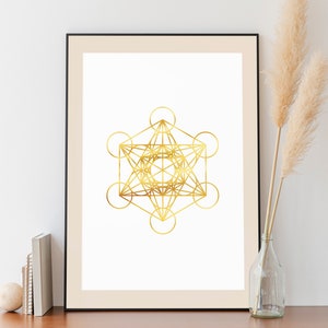Metatron Print | Metatron Cube Poster | Sacred Geometry Wall Art ...