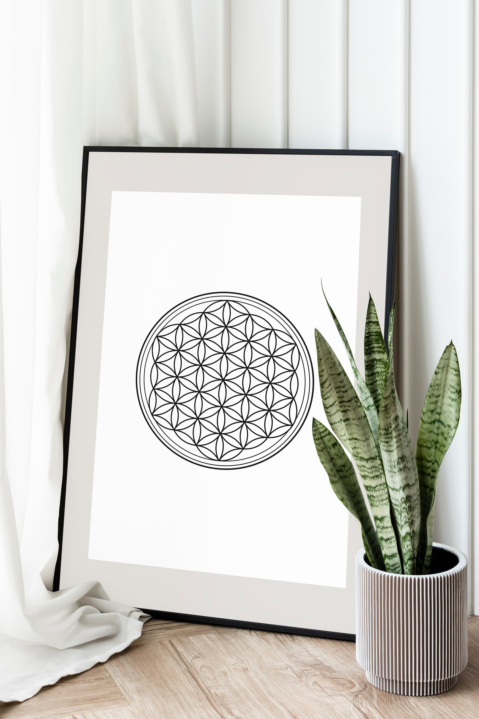 Flower of Life Wall Art Sacred Geometry Wall Art Flower of Life Print ...
