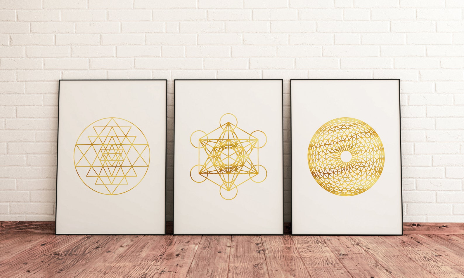 sacred-geometry-wall-art-set-torus-print-sri-yantra-print-metatron