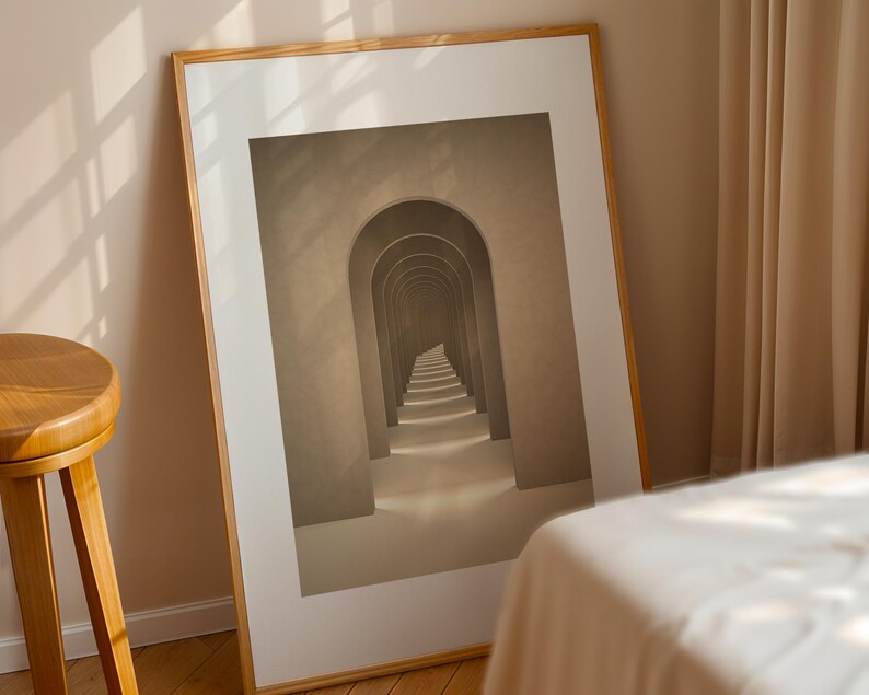 Beige Surrealism Art Print: Abstract Minimalist Wall Decor (Digital Download) image 8