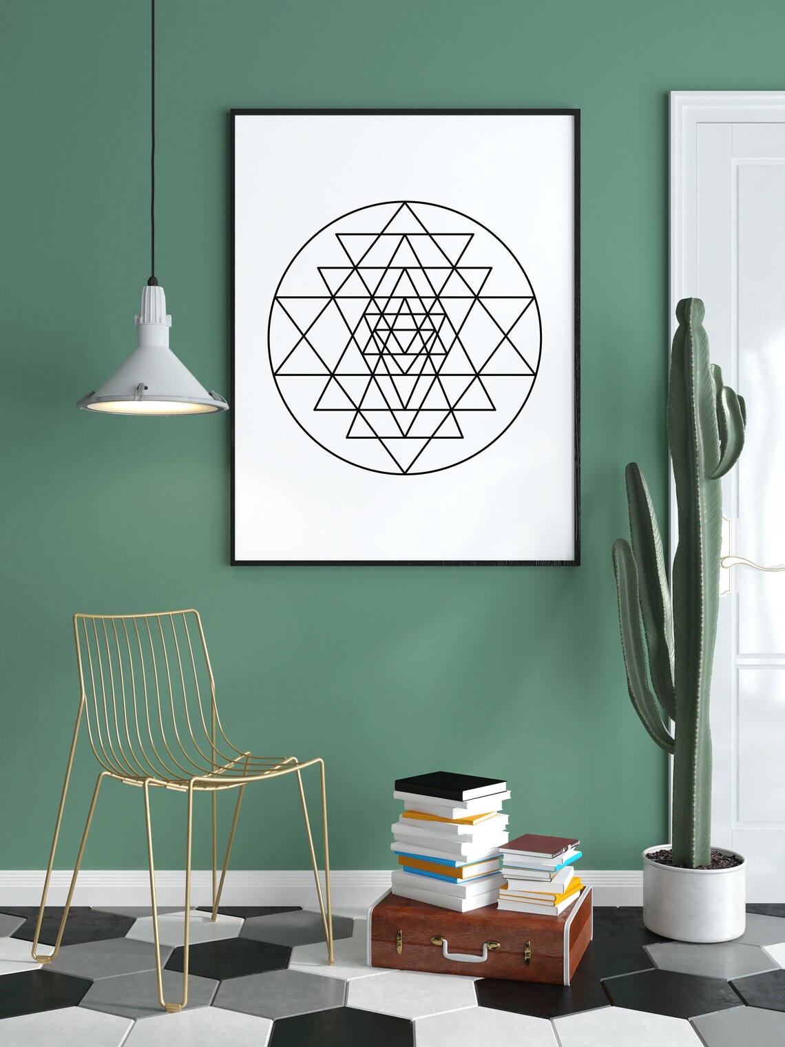 Sri Yantra Wall Art | Sacred Geometry Wall Art | Sri Yantra Print ...