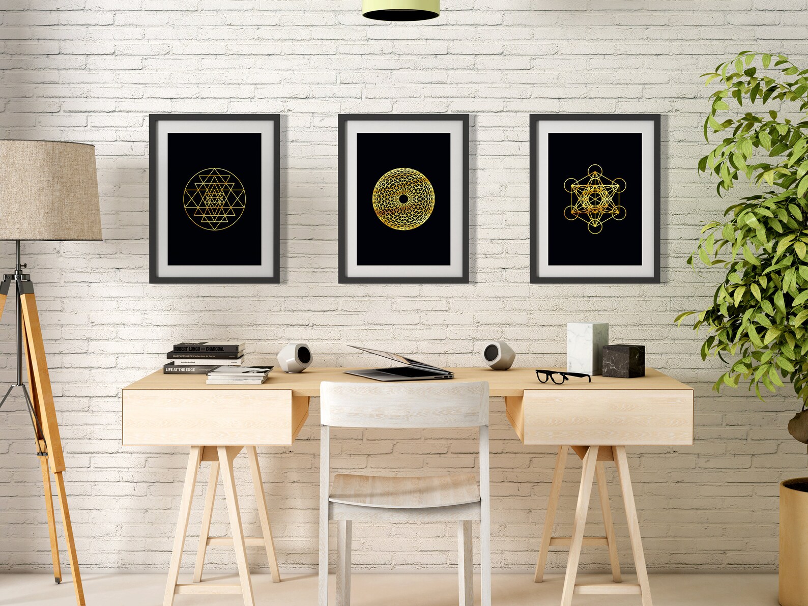 Sacred Geometry Wall Art Set, Printable Wall Art Set of 3, Metatron ...