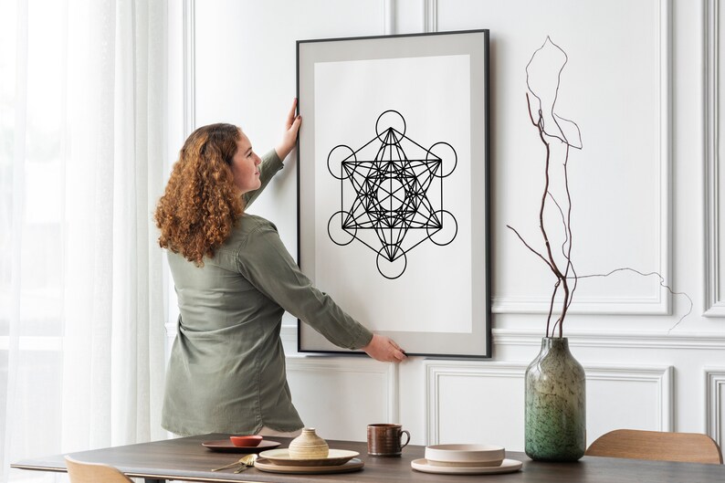 Metatron Cube Wall Art | Sacred Geometry Print | Metatron Print ...