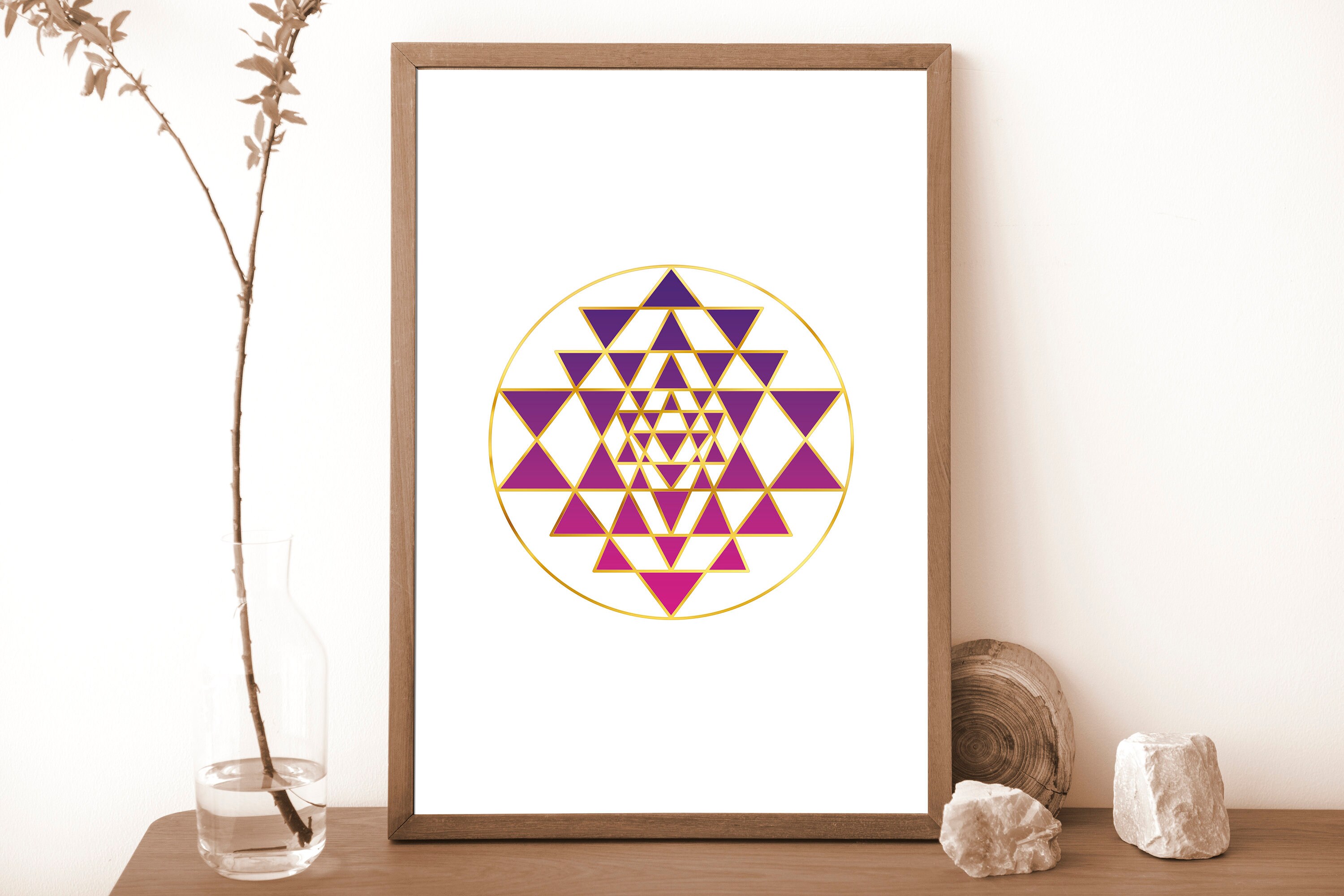 Sri Yantra Wall Art Sacred Geometry Wall Art Sri Yantra Print Sacred ...