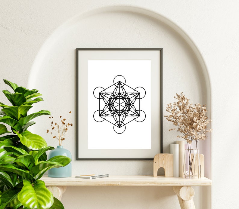 Metatron Cube Wall Art | Sacred Geometry Print | Metatron Print ...