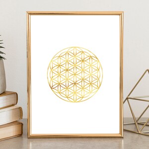 Sacred Geometry Wall Art Set, Flower of Life Print, Torus Wall Art, Sri ...