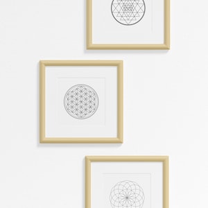 Yoga Studio Wall Art Set, Geometric Wall Art Prints, Pilates Studio ...