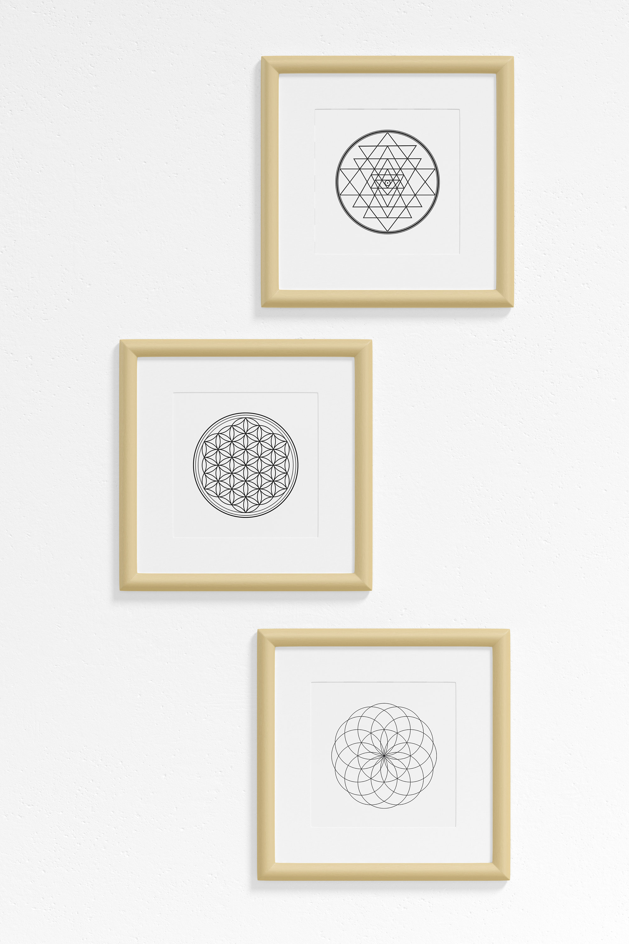 Sacred Geometry Wall Art Flower of Life Print Sri Yantra - Etsy