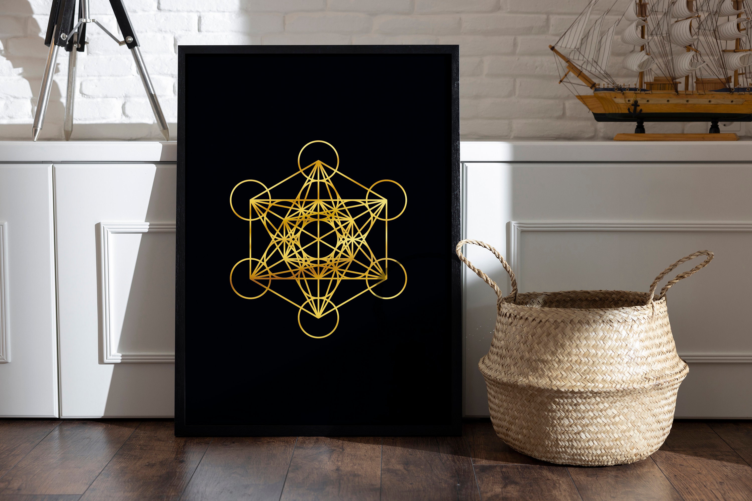 Metatron Print Metatron Cube Poster Sacred Geometry Wall Art Metatron ...