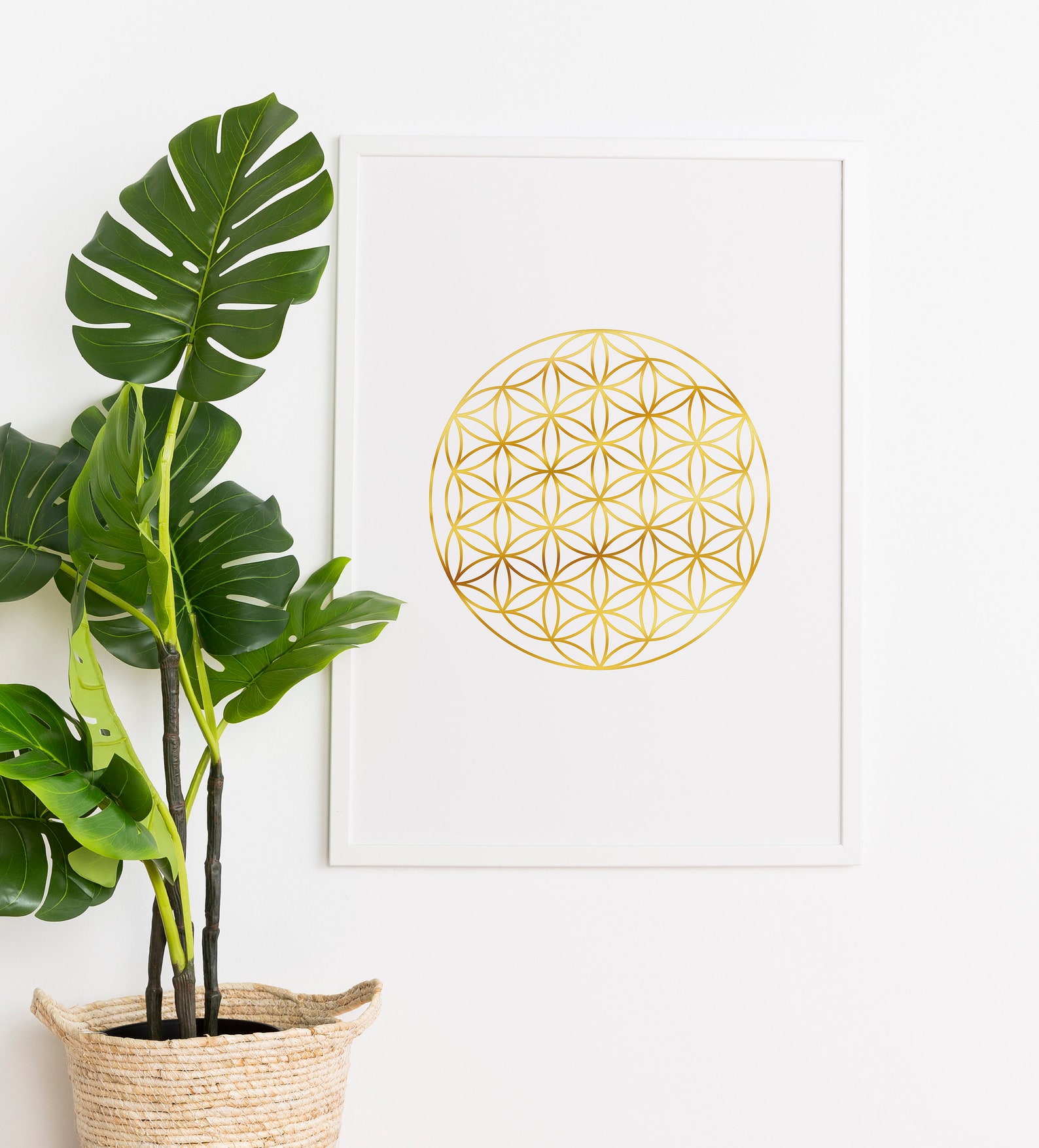 Flower of Life Gold Print | Flower of Life Wall Art | Sacred Geometry ...