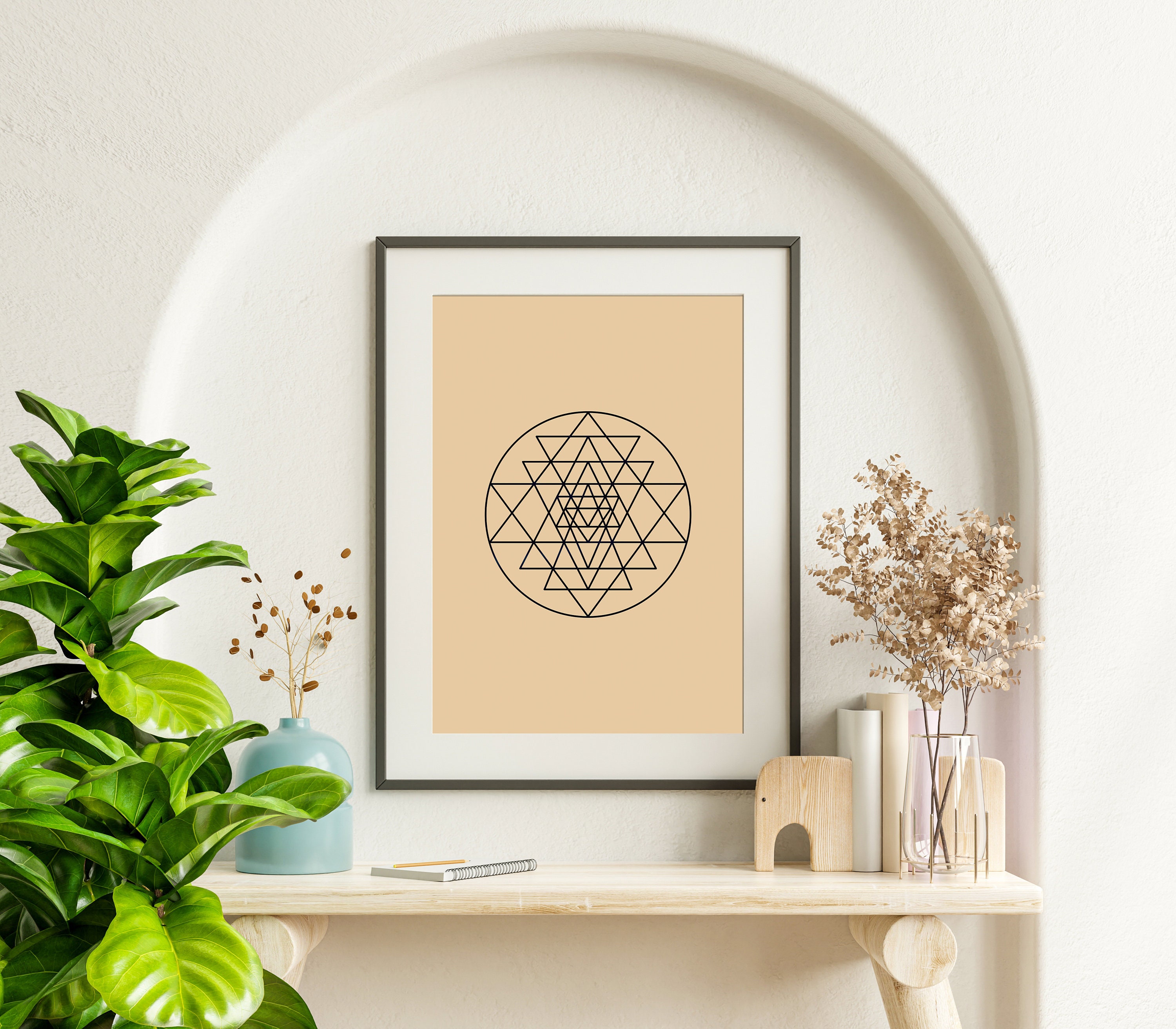 Sri Yantra Print | Sacred Geometry Wall Art | Sri Yantra Wall Art ...